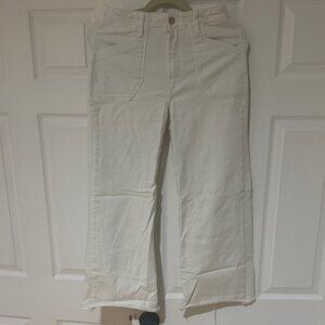 PAIGE Cream Flare Jeans